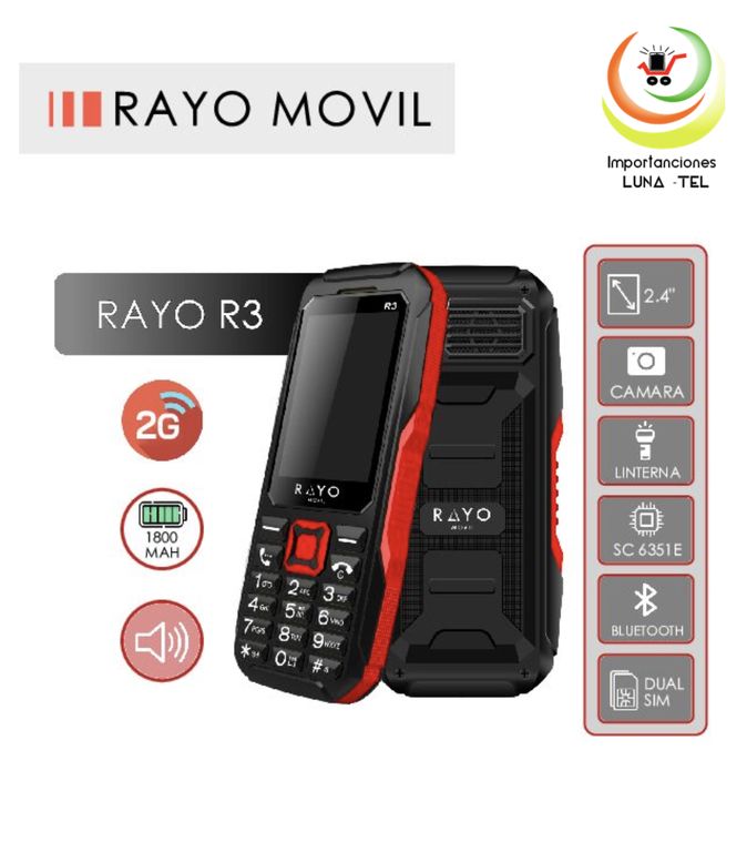 CELULAR RAYO R3 2G BATERIA DE 1800