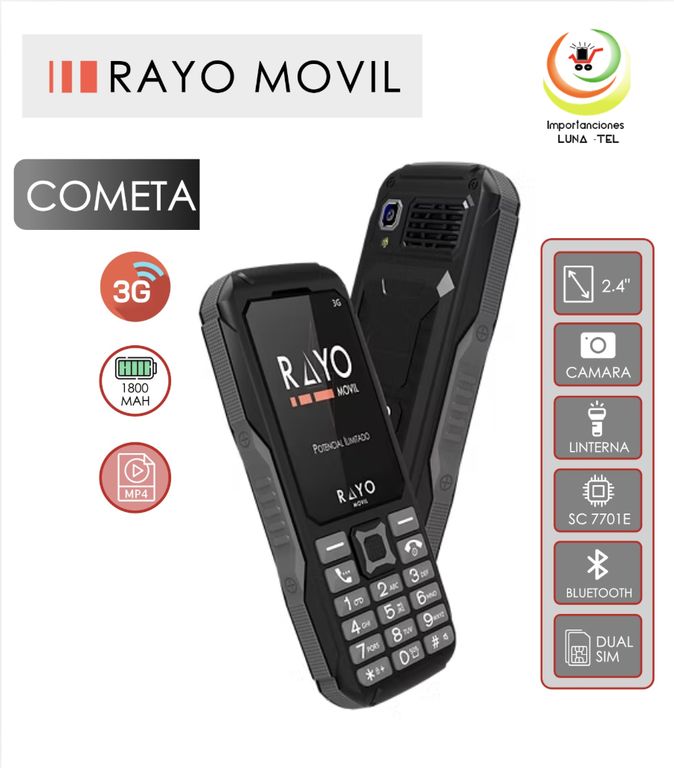 CELULAR RAYO COMETA 3G BATERIA DE 1800