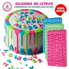 GENERICO - Molde de Silicona de Letras de 2 cm. para Repostería