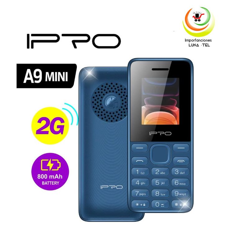 CELULAR BASICO A9 MINI 2G DUAL SIM -AZUL