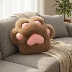 GENERICO - Cojín de Huellita Marrón 32 cm