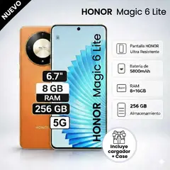 HONOR - Celular Magic 6 Lite 256GB 8GB Ram 6.7" Pulg Color Naranja