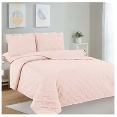 CASATEX - CUBRECAMA COLOR ENTERO 100% ALGODÓN EN 2.5 PLAZAS