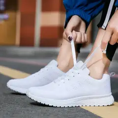 GENERICO - ZAPATILLAS ULTRA LIGERAS MESH DEPORTIVAS BLANCAS ESCOLAR ANTIDESLIZANTE VERANO ZAPATO GENIEKA