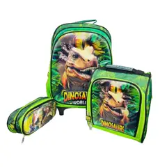GENERICO - SET MOCHIRUEDA MISSI OFICIO DINOSAURIO T-REX DIN-2-163 Verde