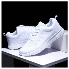 GENERICO - ZAPATILLAS BLANCAS ULTRALIGERAS COLEGIO RUNNING GYM ESCOLAR VERANO MESH TRANSPIRABLE NIÑOS GENIEKA