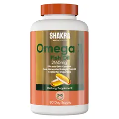 SHAKRA - Fish Oil Omega 3 2160mg 240 Capsules