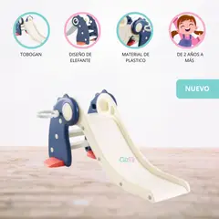 CUZKA - Tobogán con Aro de Baloncesto para Niños «VALANGA» Blue
