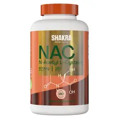 SHAKRA - Nac N Acetil Cisteina 600mg 180 Capsulas