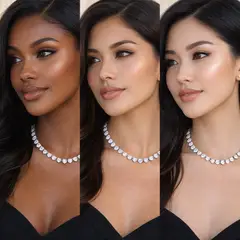 GENERICO - COLLAR 40 CORAZON CIRCON PLATEADO MODA ELEGANTE REGALO MADRE SAN VALENTIN NAVIDAD GENIEKA