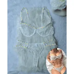 GENERICO - Set de Lencería blanco para mujer L - MARGARITA