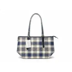 GENERICO - Cartera Moderna De Cuadros Color Azul Para Mujer Elegante Versátil