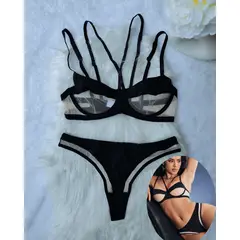 GENERICO - Set de Lencería negro para mujer L - DANA