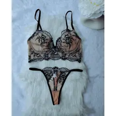 GENERICO - Set de Lencería beige para mujer L - DAMARIS