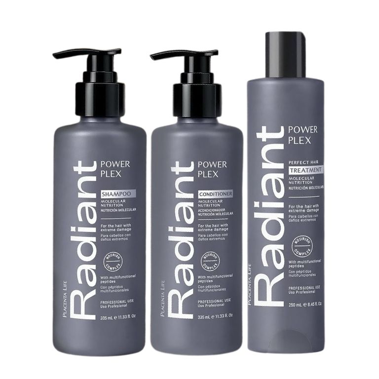 Radiant - Powe Plex Shampoo 335ml acondicionador 335ml tratamiento 250ml
