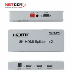 GENERICO - SPLITTER HDMI 1 X 2 V2.1 UHD 8K@60Hz (1 INGRESO 2 SALIDAS) - NETCOM