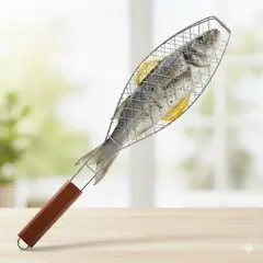GENERICO - Canastilla Para Asar Pescado Grillmaster Pro