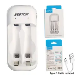BESTON - Cargador Inteligente de Pilas Ni-MH 2 puestos