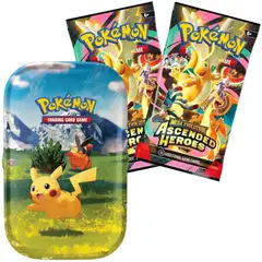 POKEMON - Cartas TCG - Ascended Heroes 20 Cards y Lata Coleccionable Español