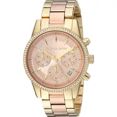 MICHAEL KORS - Reloj Ritz MK6475 Rose Gold Acero Inoxidable Para Mujer