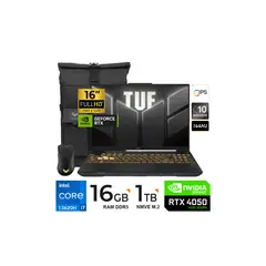 ASUS - LAPTOP TUF FX607VU-RL095 CORE I7-13620H TUF 16″ FHD 16GB1TB RTX4050 6GBFREEDOSMOCHILA-MOUSE