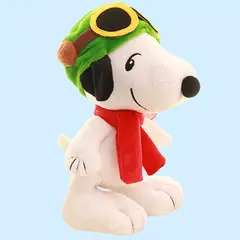 GENERICO - Peluche Soopy Aviador Blanco - Mide 32 cms alto