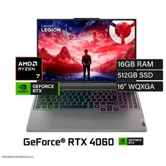 LENOVO - LAPTOP LEGION SLIM 5 16AHP9 RYZEN 7 8845HS 83DH0086LM RAM 16GB SSD 512GB RTX 4060 8GB 16"