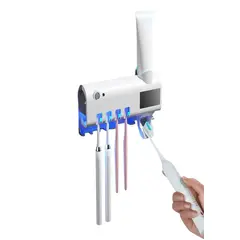 GENERICO - Esterilizador de Cepillos UV Blanco - Dispensador y Organizador Recargable