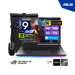ASUS - LAPTOP ROG STRIX G16 Ultra9 16 1TB16GBRTX5060 8GB W11H MOCHILA MOUSE