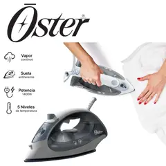 OSTER - PLANCHA DE VAPOR SUELA CERÁMICA COLOR GRIS MOD GCSTBS5001-053