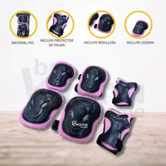 OLLIE - Set de Protección para Niños «CONFORT PRO» BlackPink