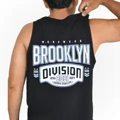 YONISTERS CLOTHING - Bividi Casual Hombre 100% Algodón Negro Brooklyn Division