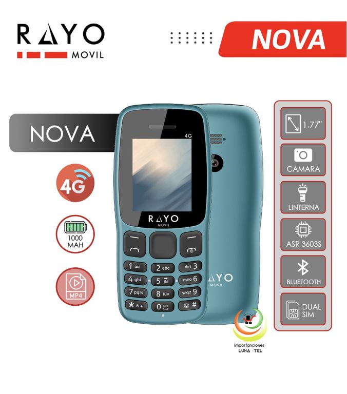 CELULAR RAYO NOVA 4G AZUL BATERIA DE 14000