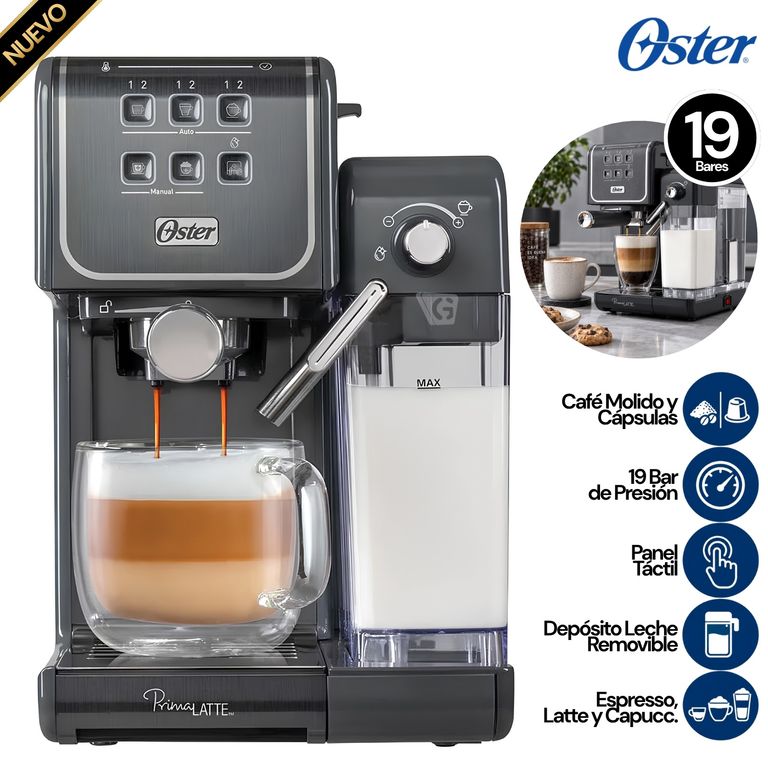 Cafetera Oster® PrimaLatte™ Touch BVSTEM6801M