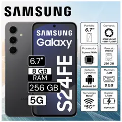 SAMSUNG - Celular Galaxy S24 FE 6.7" Pulg. 8GB RAM 256GB Android 14 - Grafito