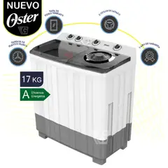 OSTER - Lavadora Semiautomática 17 kg Modelo OS-SAWMK0017W - Blanca