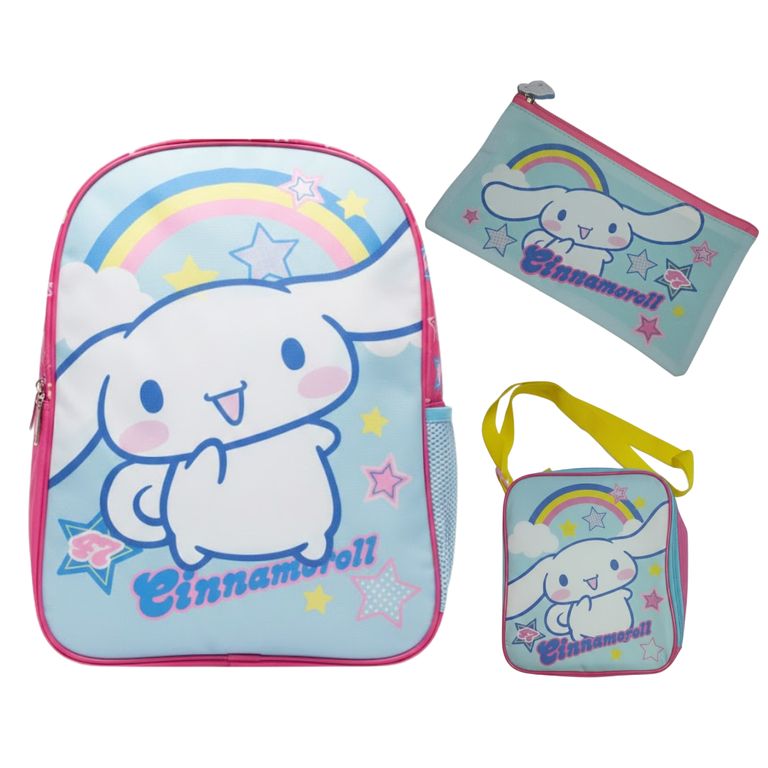 Mochila para Niños y Niñas Multipack 3 en 1 Regreso a Clases Personajes Animados