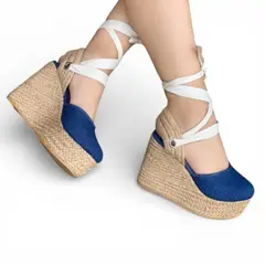 GENERICO - Sandalia Mujer 2086L-65 Tijeras Taco X5 Color Perla