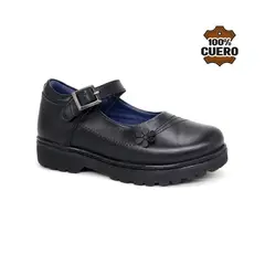 PAR&SS - Zapatos Escolares De Cuero Niñas FLOR-MV26Q1J