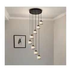 GENERICO - LÁMPARA COLGANTE DE 8 LUCES ELEGANTE