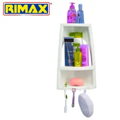 RIMAX - Repisa Esquinera P/Baño Blanco - RIMAX.