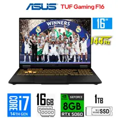 ASUS - Laptop TUF Gaming F16 Core i7-14650HX Nvidia 8GB RTX5060 Ram 16gb 1tb ssd 16″ wuxga 144Hz