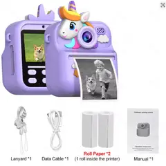 GENERICO - CAMARA DE NIÑAS CON IMPRESORA TERMICA COLOR VIOLETA
