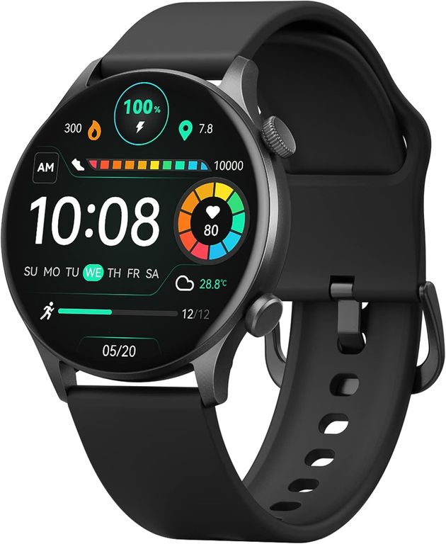 Smartwatch Solar Plus RT3, AMOLED de 1,43 Bluetooth Llamadas telefónicas, Monitor de Salud