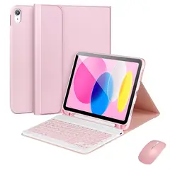 PUREPOWER - Funda con teclado de español Ñ y mouse para Samsung Galaxy Tab A9 8.7