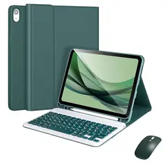 PUREPOWER - Funda con teclado de español Ñ y mouse para Samsung Galaxy Tab A9 8.7