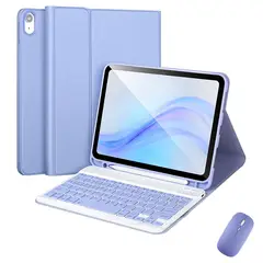 PUREPOWER - Funda con teclado de español Ñ y mouse para Samsung Galaxy Tab A9+Plus 11