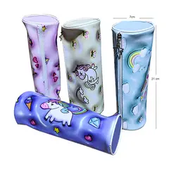 GENERICO - PACK DE 4 CARTUCHERAS ESCOLAR UNICORNIO KAWAII