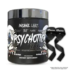 INSANE LABZ - Psychotic Test 30 servicios / Pre-entreno con Precursor de testosterona - Watermelon + Straps