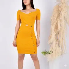 GENERICO - Vestido rip grueso mtva 515 23 color mostaza